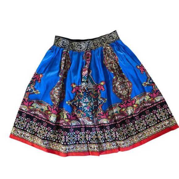 NWT Flying Tomato Skirt Womens Large Multicolor High Waisted Ornate Boho Aline - Picture 4 of 5